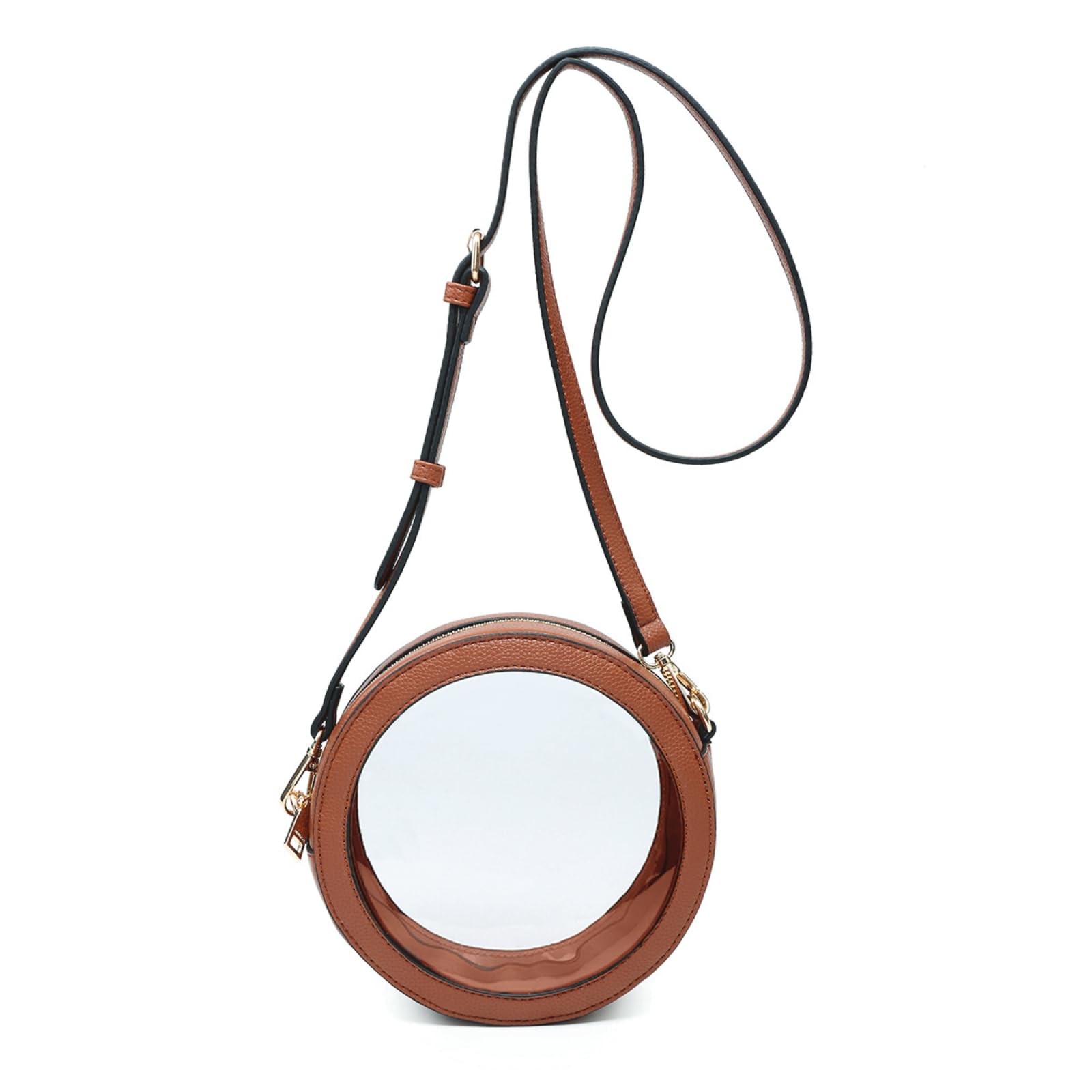 Lilibet Clear Crossbody Bags for Women Vegan Leather Stadium Approved Shoulder Purse for Concerts Sports Events