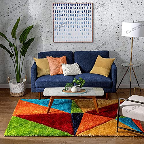 Image of Modern Quality Carpet /Trending Design Hand Woven Fluffy Rug /Mats for Bedroom /Dinning Hall /Living Room 2-inch Thick [Size 10x13 feet]