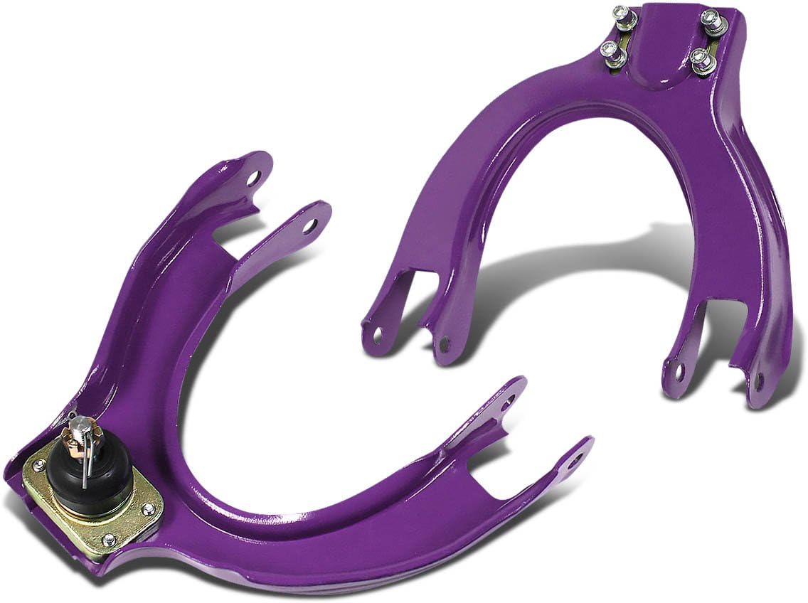 Auto Dynasty Adjustable Front Upper Camber Kit Compatible with Civic 92-95 | Del Sol 93-97 | Integra 94-01, 2-Pieces, Silver