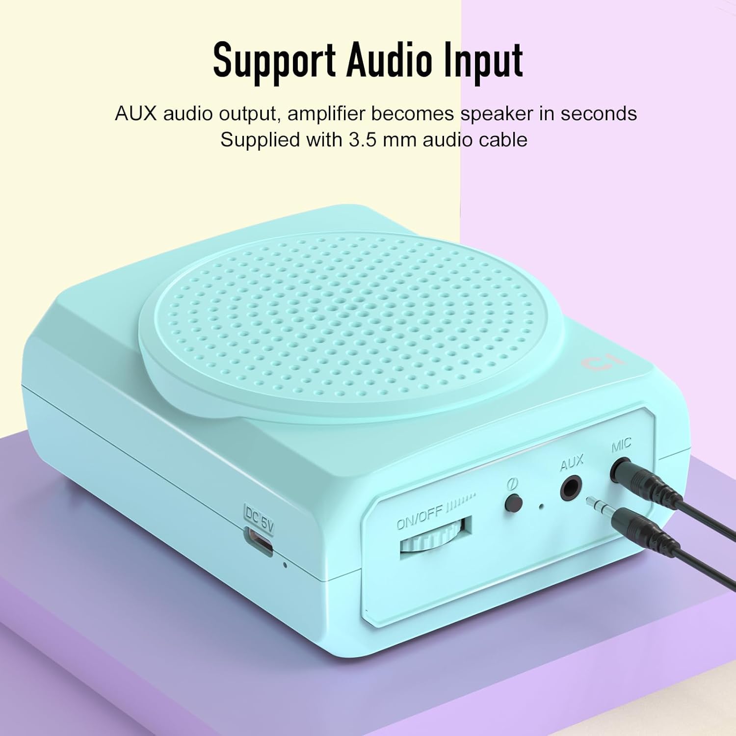 SHIDU Voice Amplifier for Teachers, Portable Voice Amplifier, Portable Megaphone Speaker Headset System, Microphone with Speaker for Classroom, Meeting, Speech, Yoga, Tour Guide (Blue) - Image 6