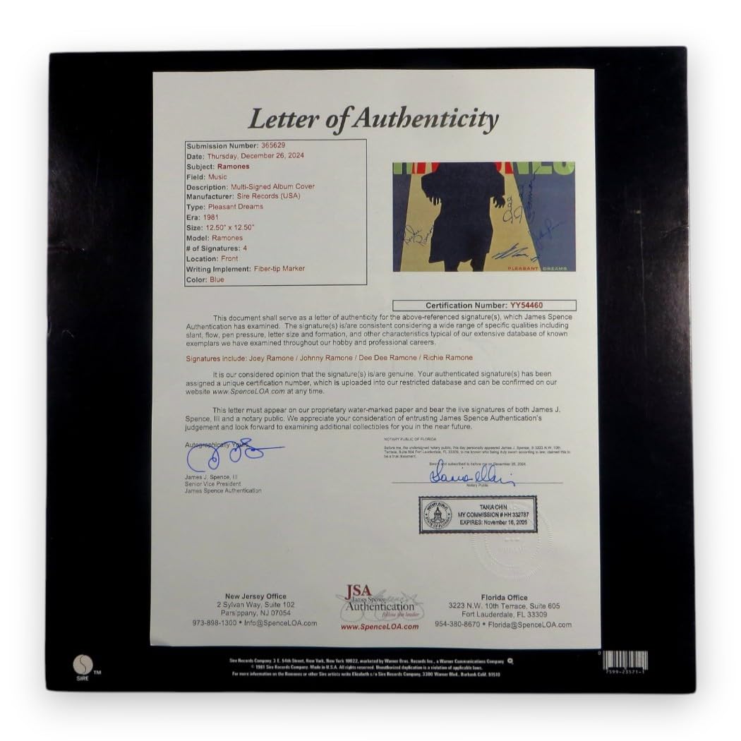Amazon.com: The Ramones Signed Autographed Record Album Cover Joey
