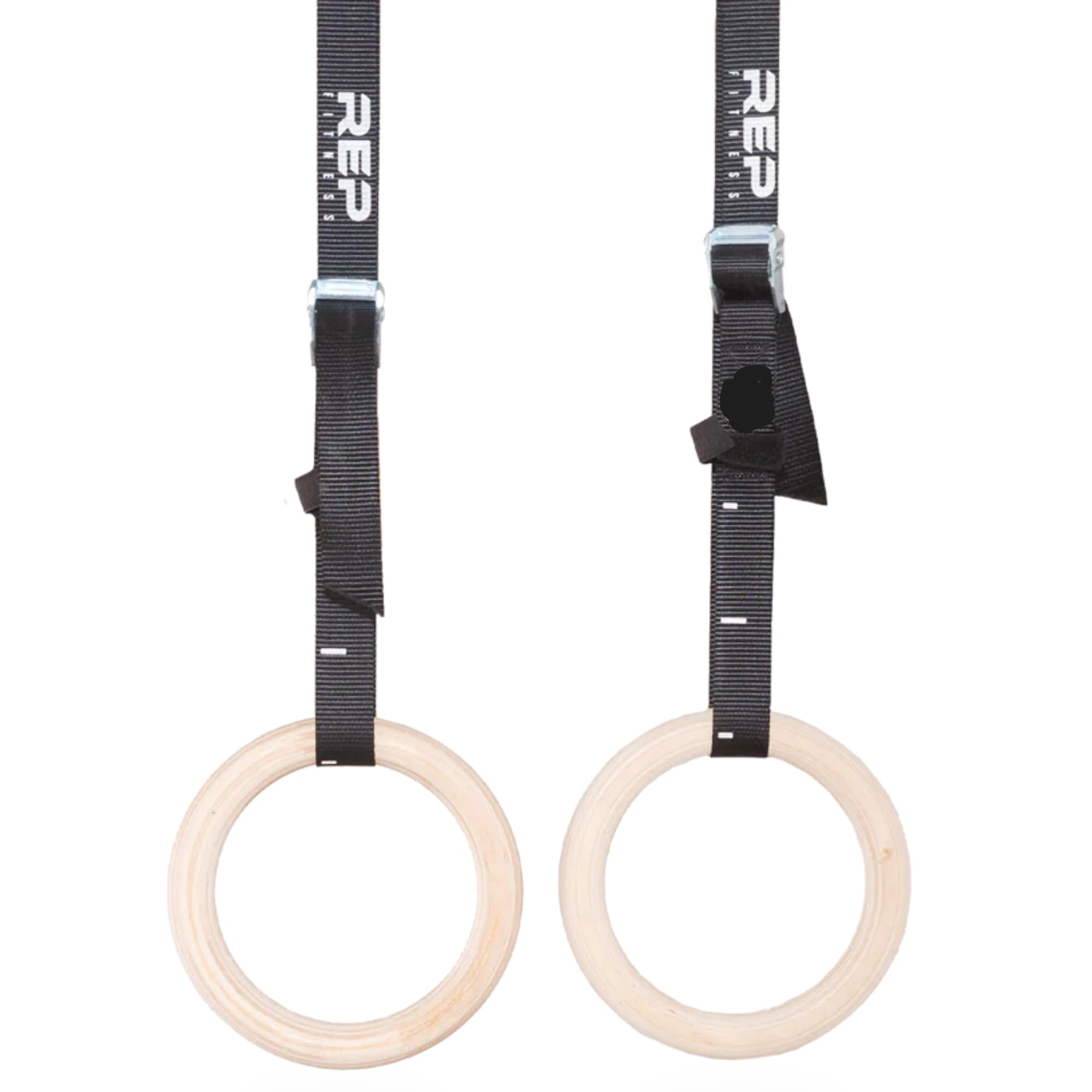 REP Fitness Wood Gymnastic Rings with Numbered Heavy Duty Adjustable Straps - Perfect for Cross-Training Workouts, Gymnastics and Conditioning