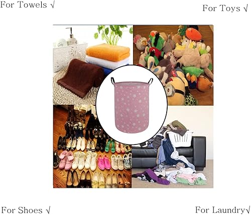 Miniatura 3 de MAIZMZ Caja de almacenamiento grande impermeable ligera rosa cesta organizadora para lavandería de niños, contenedores de juguetes, cestas de