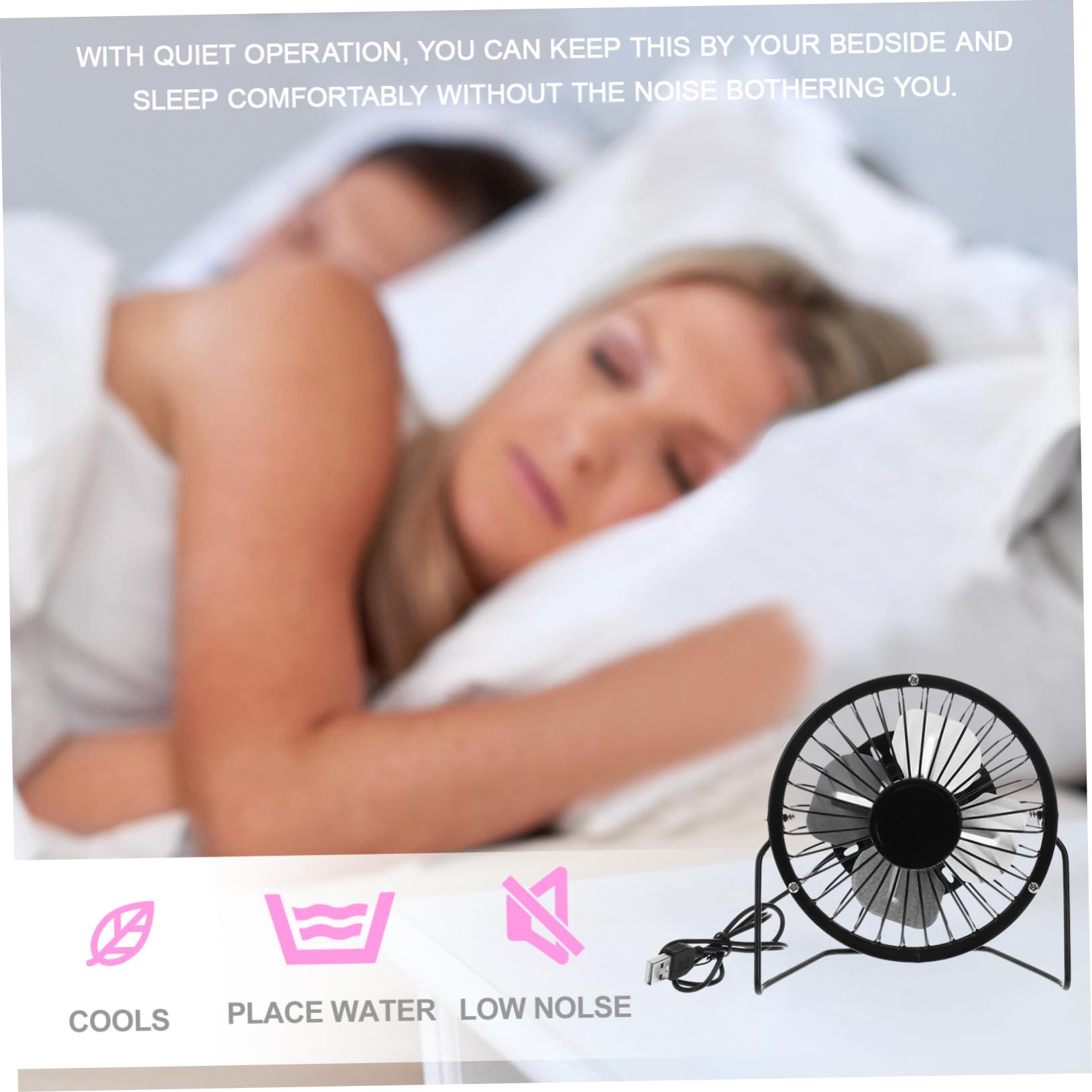 Mini Ventilateur de Bureau de Refroidissement Solaire USB 3w 5v Noir