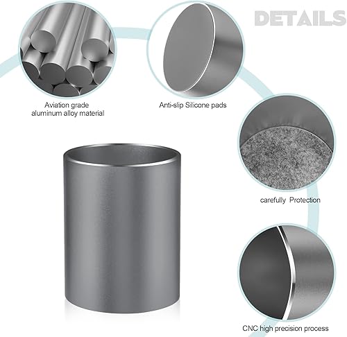 Miniatura 2 de Dopaka Portalápices para escritorio, soporte de lápiz de metal para escritorio, soporte para brochas de maquillaje, taza para lápices, organizador