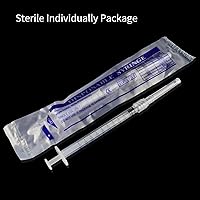 Vista 6 de Jeringas de 1 ml con aguja de 27Ga de 1/2 pulgada, paquete individual, cada una envuelta individualmente - Paquete de 100