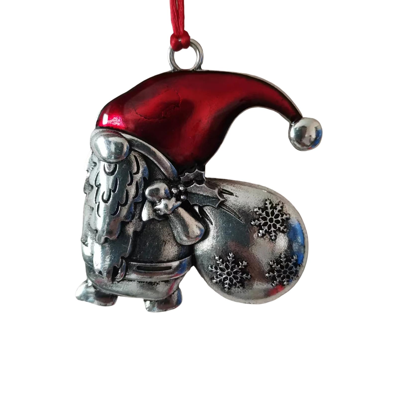 Nucelit Christmas Dwarf Charm Metal Ornament for Tree Wreath Mantel Display Holiday Present Decoration Metal Ornament