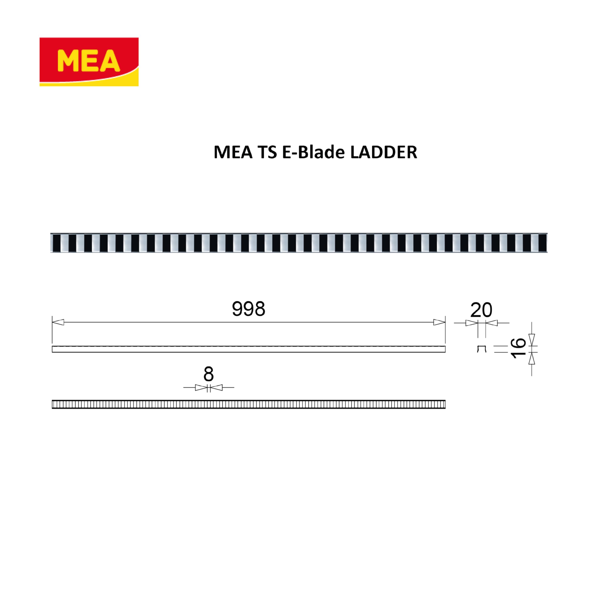 MEA Caniveau Extérieur MEAPARK 1 m – Grille à Fente en PP Recyclé + Profil E-Blade L en INOX – Drainage Terrasse, Piscine, Jardin – Classe A15 Piéton – Largeur utile 10 cm