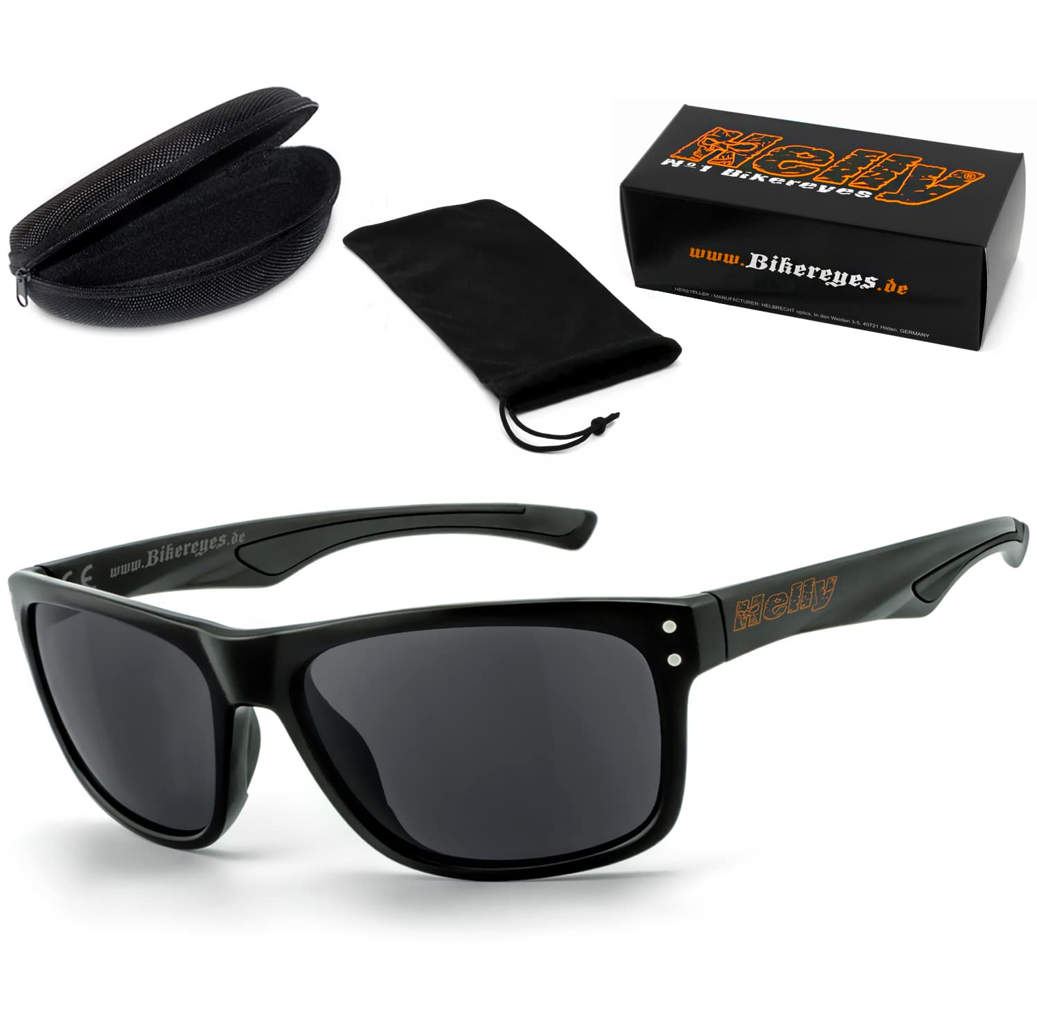 HELLY® - No.1 Bikereyes® | Bikerbrille, Motorradbrille | UV400 Schutzfilter | HLT® Kunststoff-Sicherheitsglas nach DIN EN 166 | Brille: th-2