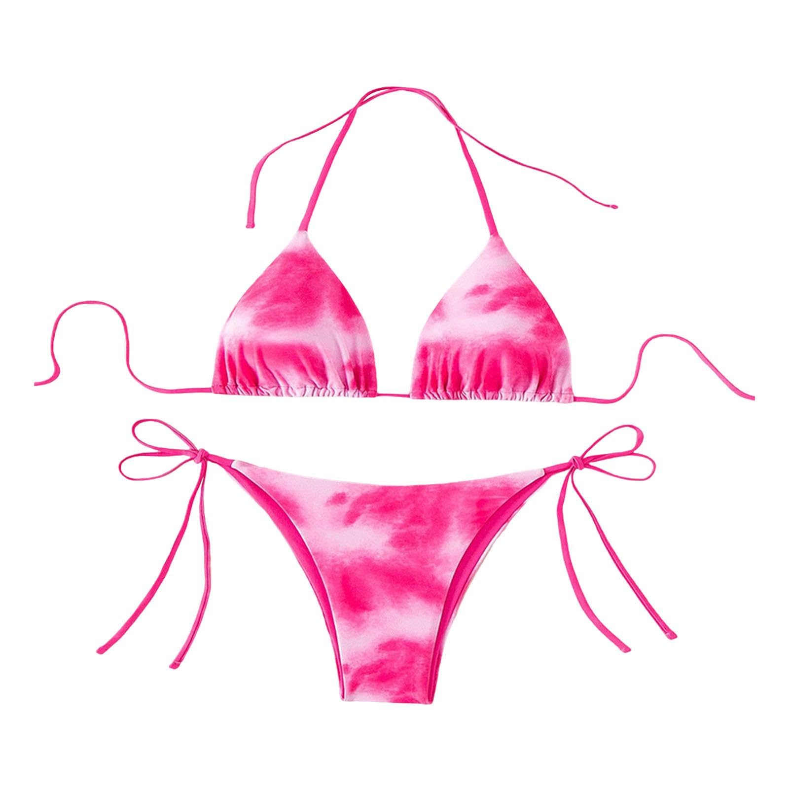 heavenglow Meadawgs®Women's Triangle Set Swim Suit Beachwear for Beach Vacation Swim Pool XS Red Pink|Clothing, Shoes & Accessories|Womens Clothing|Swimwear-picture-20