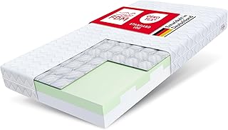 FDM Matratze 90x200 cm Härtegrad H3 Höhe 16 cm Kindermatratze Schaumstoffmatratze HR-Schaum Polyurethan-Schaum Buchweizen 7 Komfortzonen mit Hypoallergenem Waschbarem Premium-Bezug Oeko-Tex Paulo
