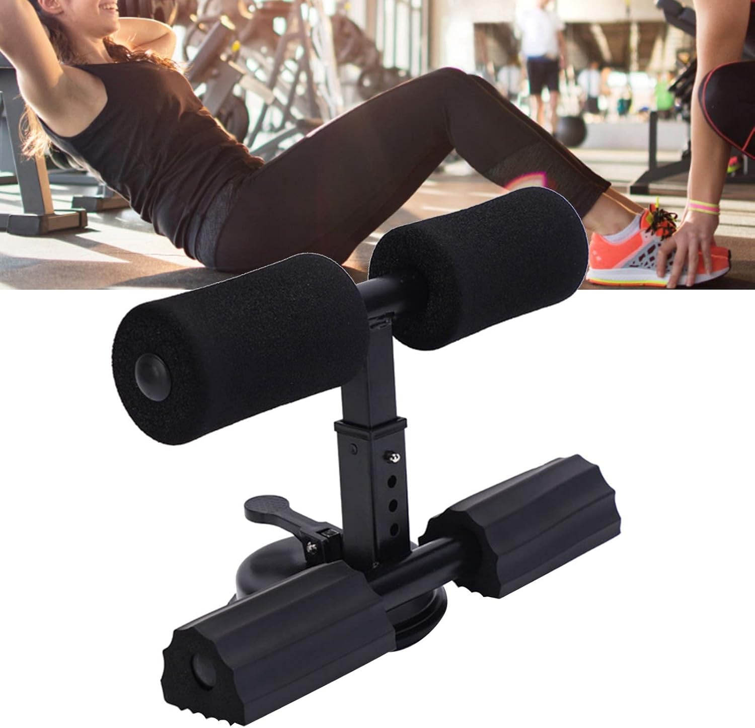 KRLZ Sit-ups and Push-ups Assistant Device, Household Fitness Equipment for Abdominal Muscle Exercise Machine Portable Self Suction, Ab-Normal Gym Workout For Both Men & Women