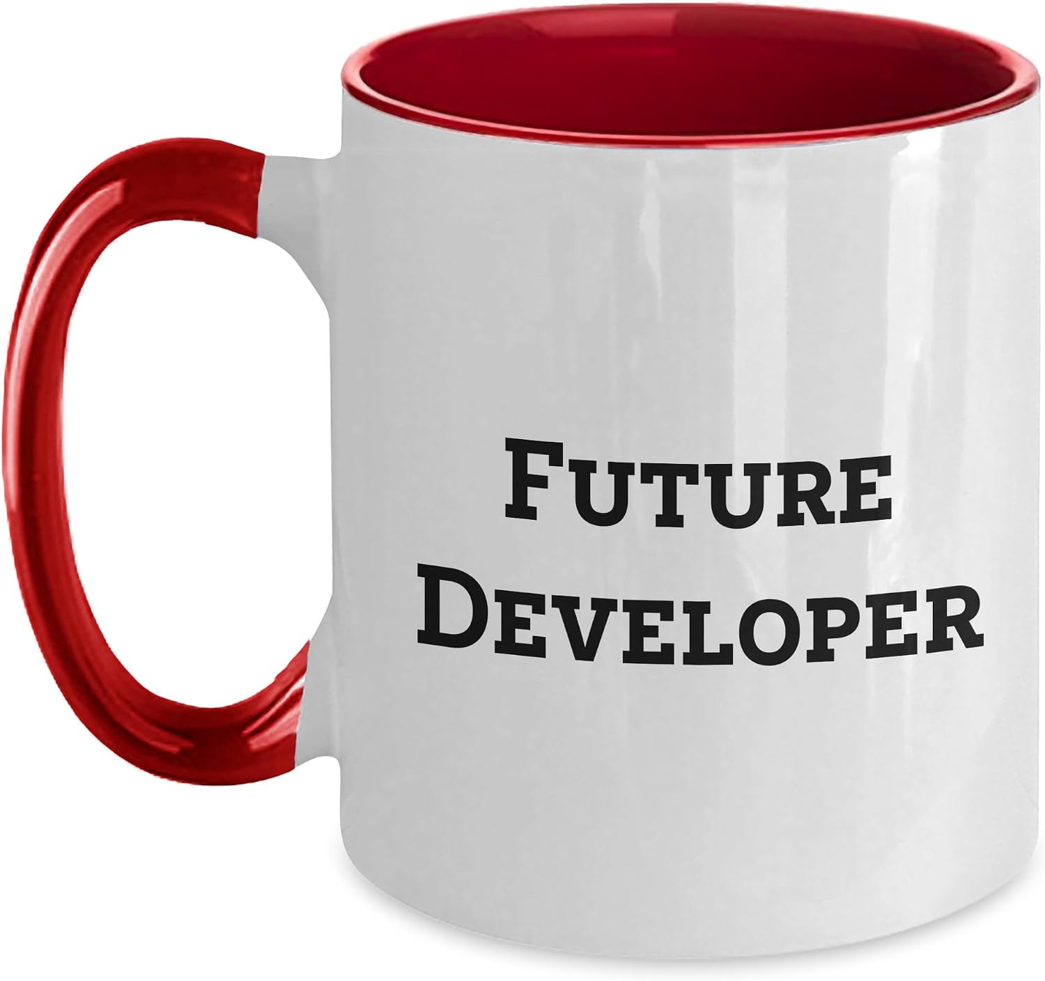 Funny Future Developer Two Tone Coffee Mug - Inspirational Gift for Christmas
