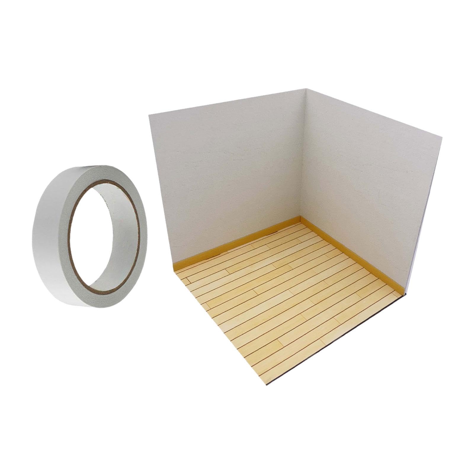 Menolana 1/12 Scale Showcase Backdrop Diorama Organizer Storage Background Scene for Action Figure, Mini Diecast Car, Dolls, Interior