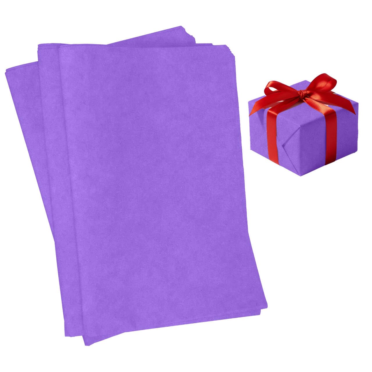60 Sheets Purple Tissue Paper for Packaging, 35x50cm Gift Wrapping Paper, Purple Tissue Papers Sheets for DIY Crafts, Gift Packaging, Flower Art, Birthday Decoration, Valentines