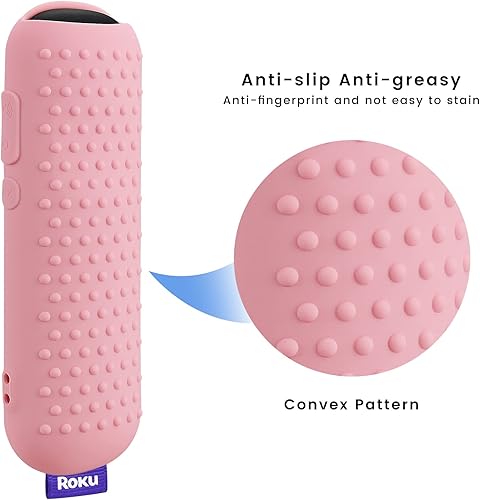 Vista 26 de Funda de repuesto para control remoto Roku Voice Remote (oficial) RCA1R, RC-GZ1 - Funda de silicona antideslizante con cordón, brilla