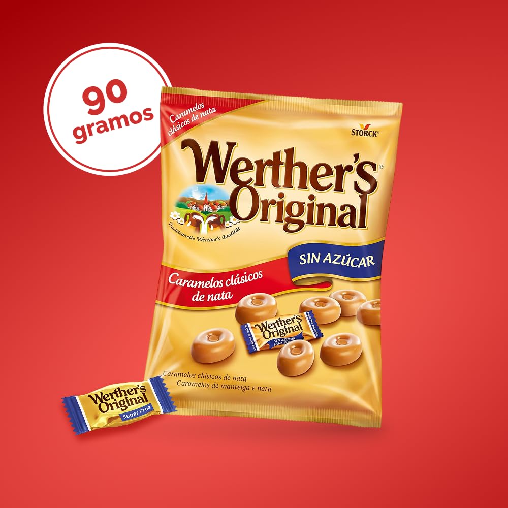 Werther's Original Caramelos toffee sin azúcar 90g