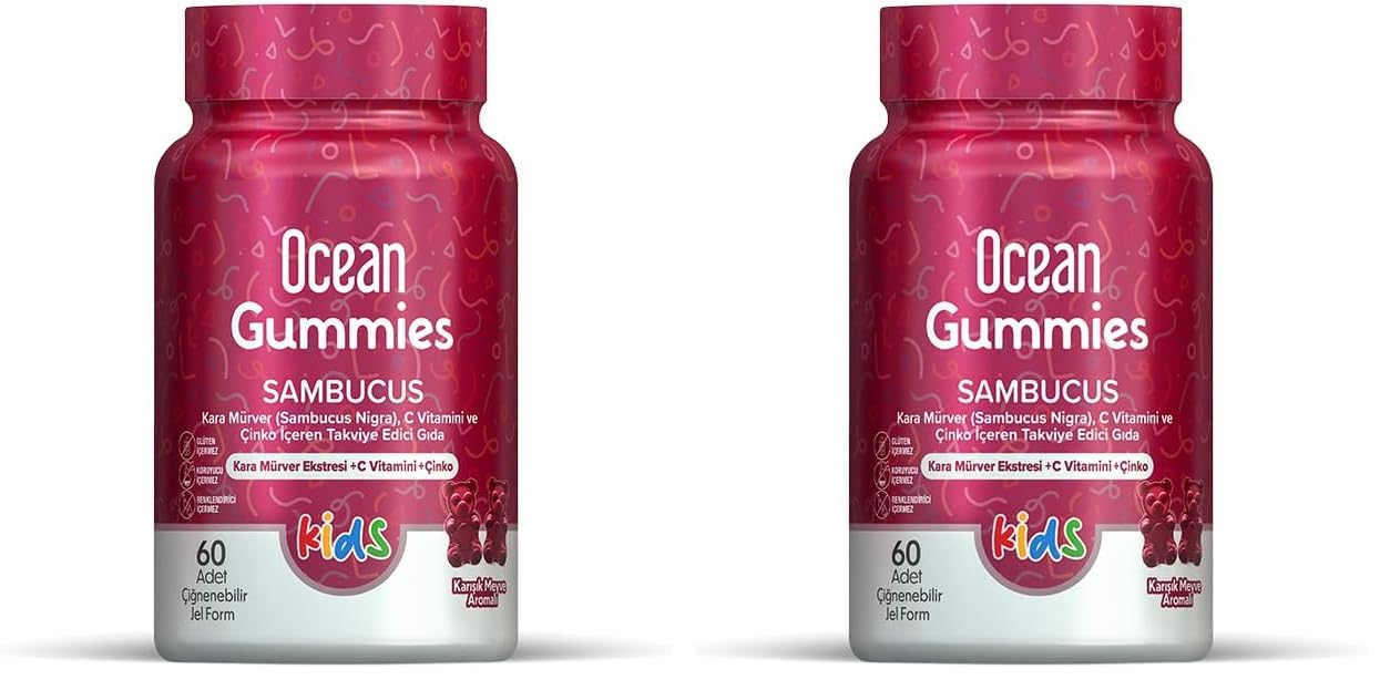 Orzax Ocean Smart Gummies Sambucus Çiğ. Jel Form (2 paketi)