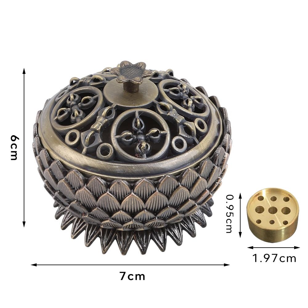 FEMONGY porta incenso per bastoncini, portaincenso, bruciatore incenso in grani, brucia incenso in grani, loto bruciatore di incenso per la decorazione della casa da tè dellhome office, 7 * 6cm