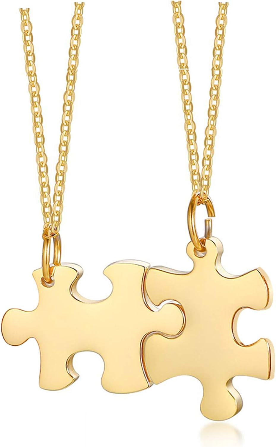 VNOX Friendship Necklace Set of 2/3/4/5/6 - Customized Heart Puzzle Piece Necklace for Women Family BFF Best Friends Friendship Gift