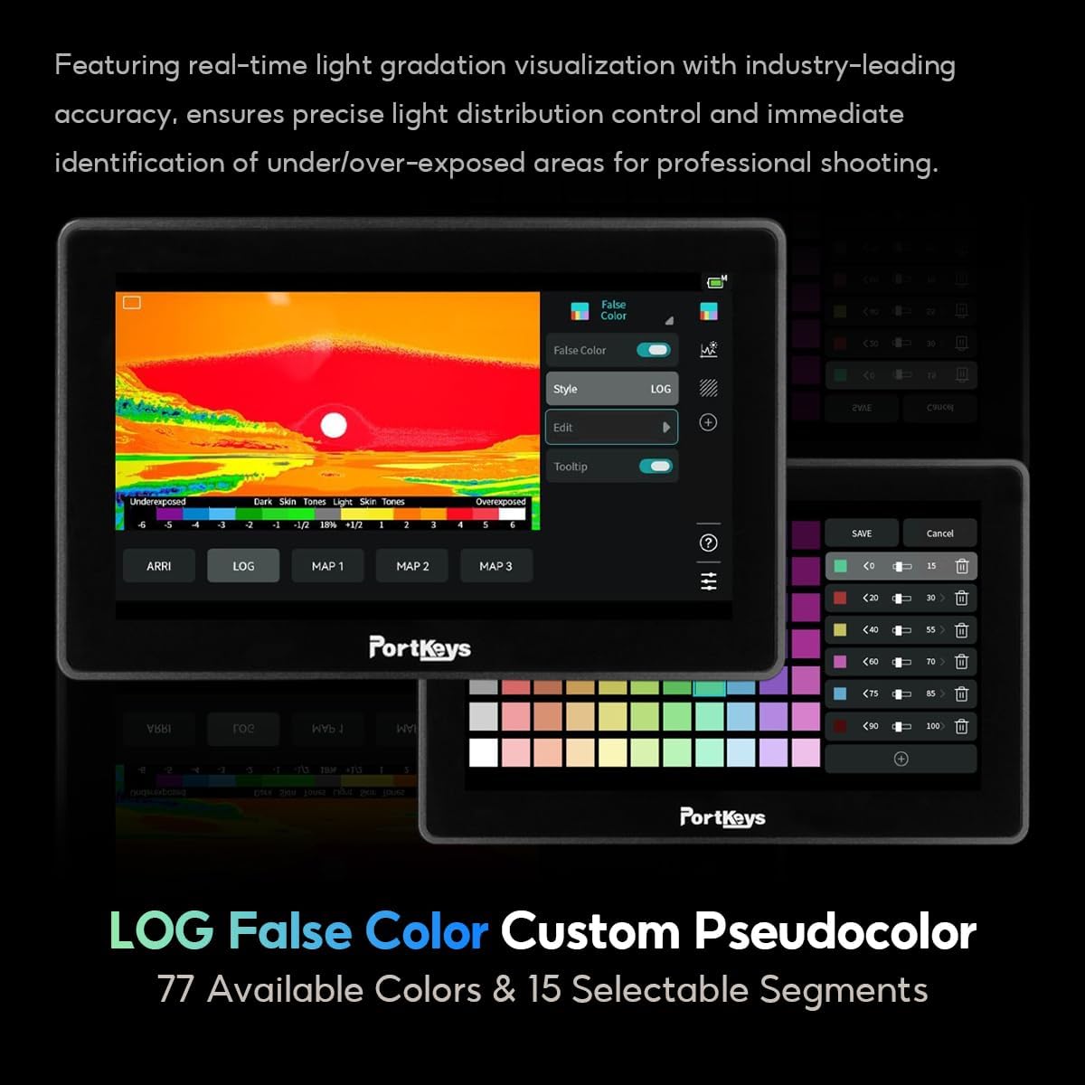 Portkeys BM5IV WR Camera Monitor 5.5" 2000nit Split Screen Field Monitor Aluminum Shell 3G SDI Input/Output Freeze Frame Touch Focus Camera Control for S0NY, CAN0N, RED Komodo, ARR1, PANAS0NIC, NIK0N