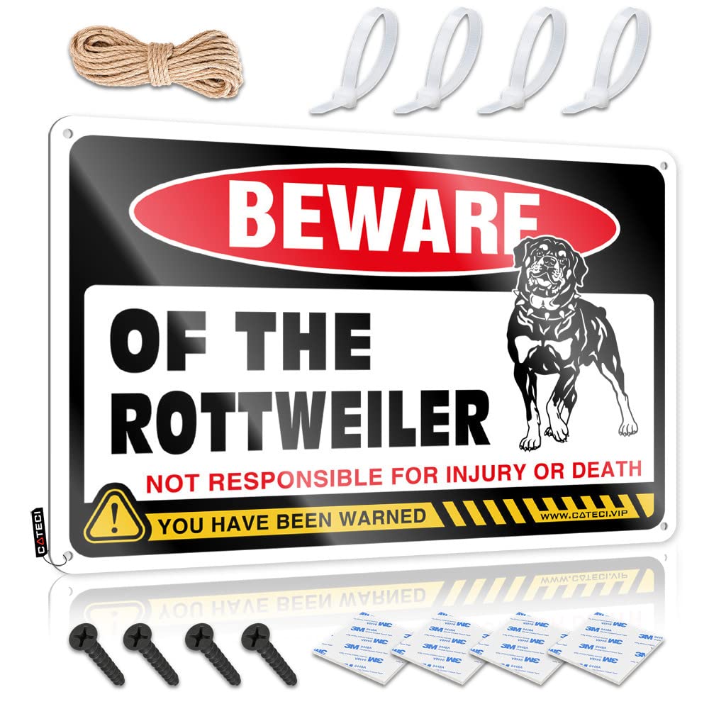 Drinking Signs Funny Beware Of Rottweiler Tin Sign Tin Signs For Garage Metal Bar Decor(30X40CM)