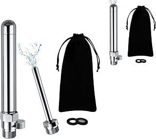 Shower Enema Kit with Travel Shower Enema Nozzle​, Shower Douche Nozzle Cleansing System with Water Control Valve for Men and Women Portable Cleaning