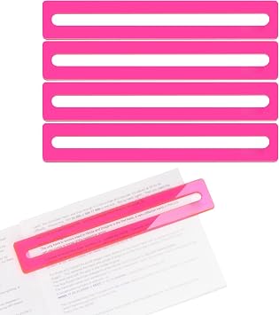 4PCS Mahjong Line Finder, Beginner Mahjong Rules Reader, Perfect Mahjong Gift for Players, Mah Jong Card Guide, Mahjong Accessories Pink