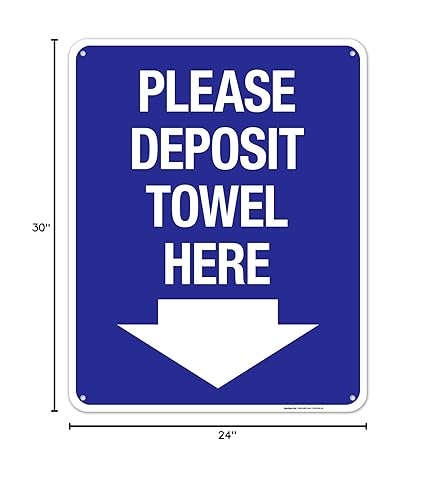 Miniatura 30 de Please Deposit Towel Here with Downward Arrow Sign, 12x18 Inches, 3M EGP Reflective .063 Aluminum, Fade Resistant, Made in USA