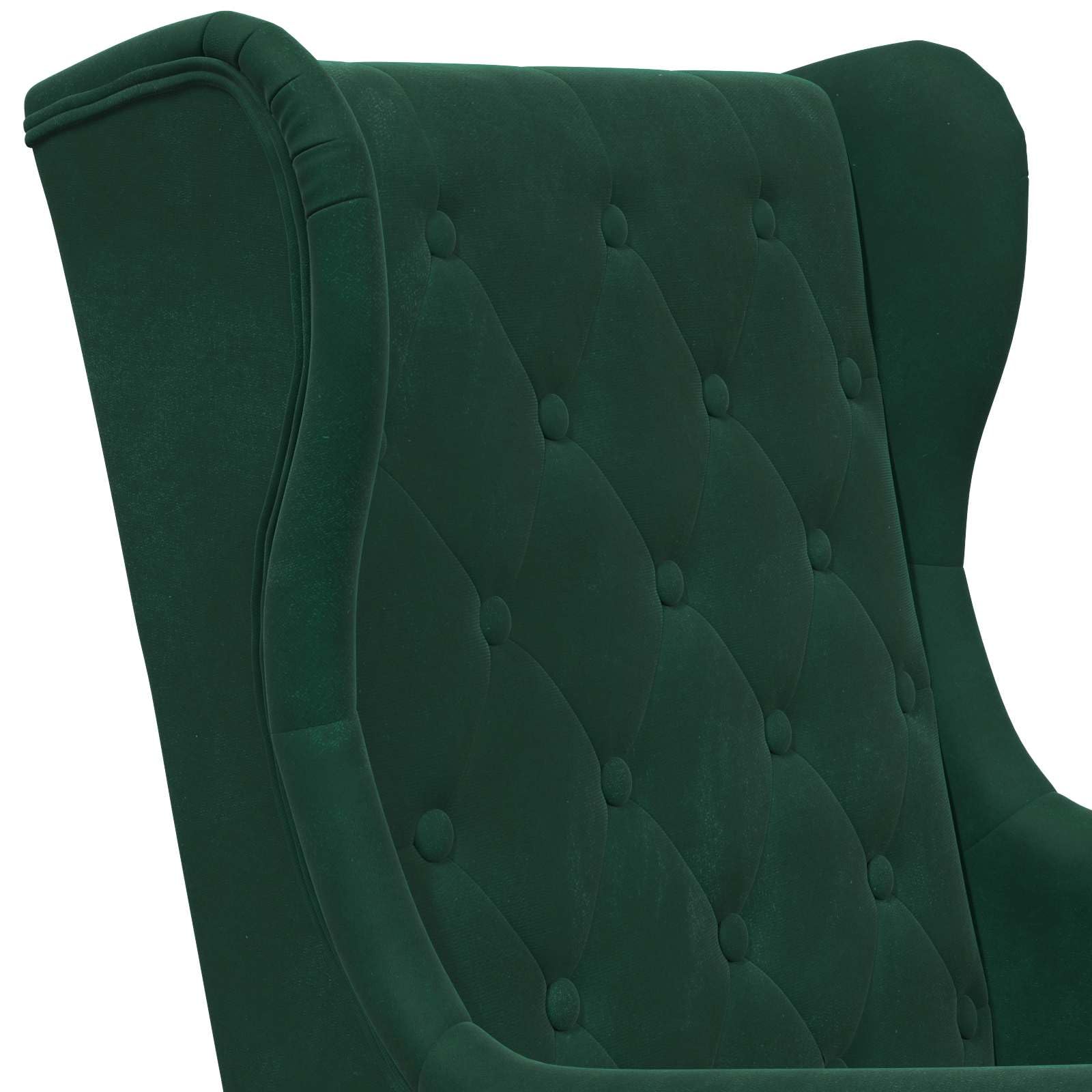 vidaXL Sessel Dunkelgrün Samt, Stylischer Samtstuhl, moderner Wohnzimmerstuhl, Bequeme Sitzgelegenheit, funktional und robust