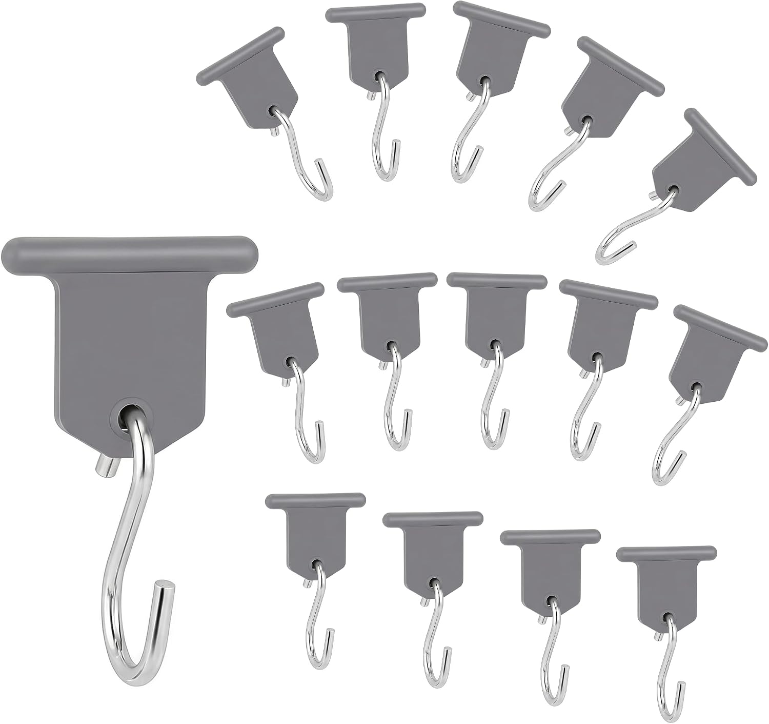 RV Awning Light Clips, 16Pcs Camper Awning Hooks Lights Accessory Holders, S Shaped Hook Hangers for Christmas Party Camping Tent Indoor and Outdoor Supplies