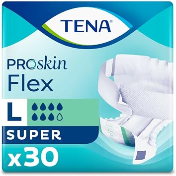 Tena - Tena Proskin Flex Super Large Incontinence Pads - 30 Pieces