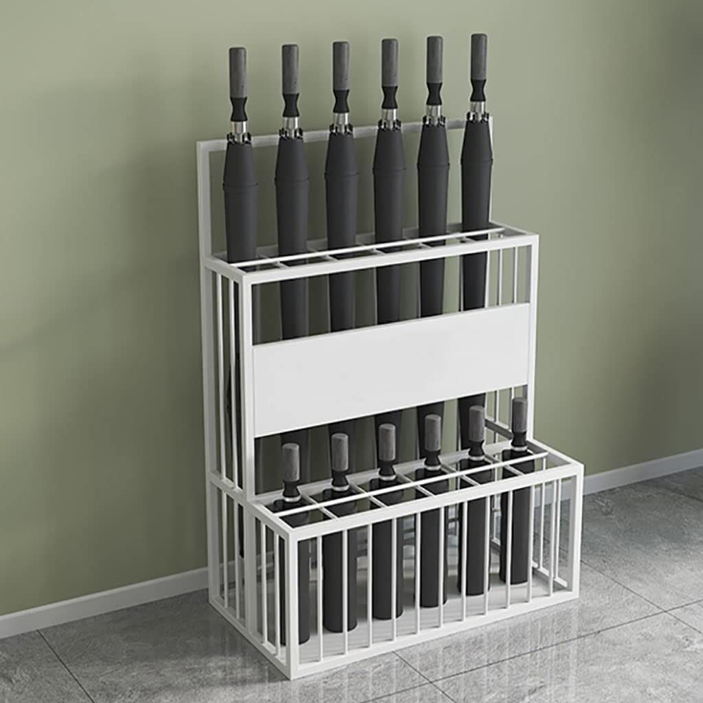 WXPGFEQ Modern Double Layer Umbrella Stand for Hotel Lobby, Stylish Walking Stick Holder for Hallway Reception Entryway