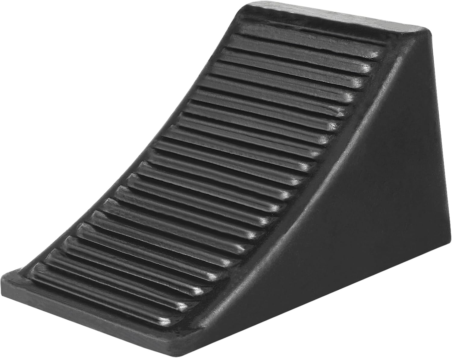 Heavy Duty Rubber Wheel Chock for Vehicles Durable Tire Chock with All Weather Traction Pad for Cars Motorcycles Trailers and Light Trucks Prevents Movement