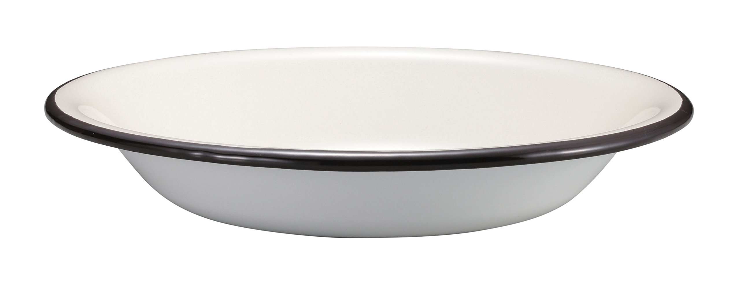 Captain Stag UH-507 Enameled Plate for BBQ 8.7 inches (22 cm), White