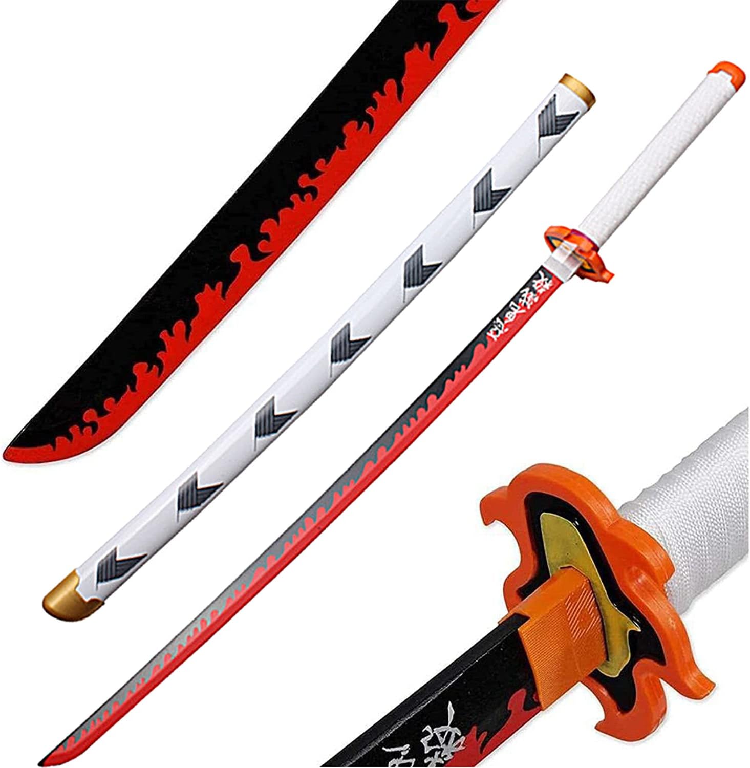 Demon Slayer Sword Rengoku Katana Prop Samurai Sword Toy for Boys, Toy