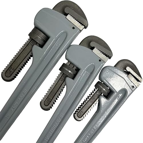 Miniatura 3 de PROLINEMAX Juego de llaves de tubería de aluminio de 3 piezas de 14 "18" 24" Juego de llaves de fontanería ajustables