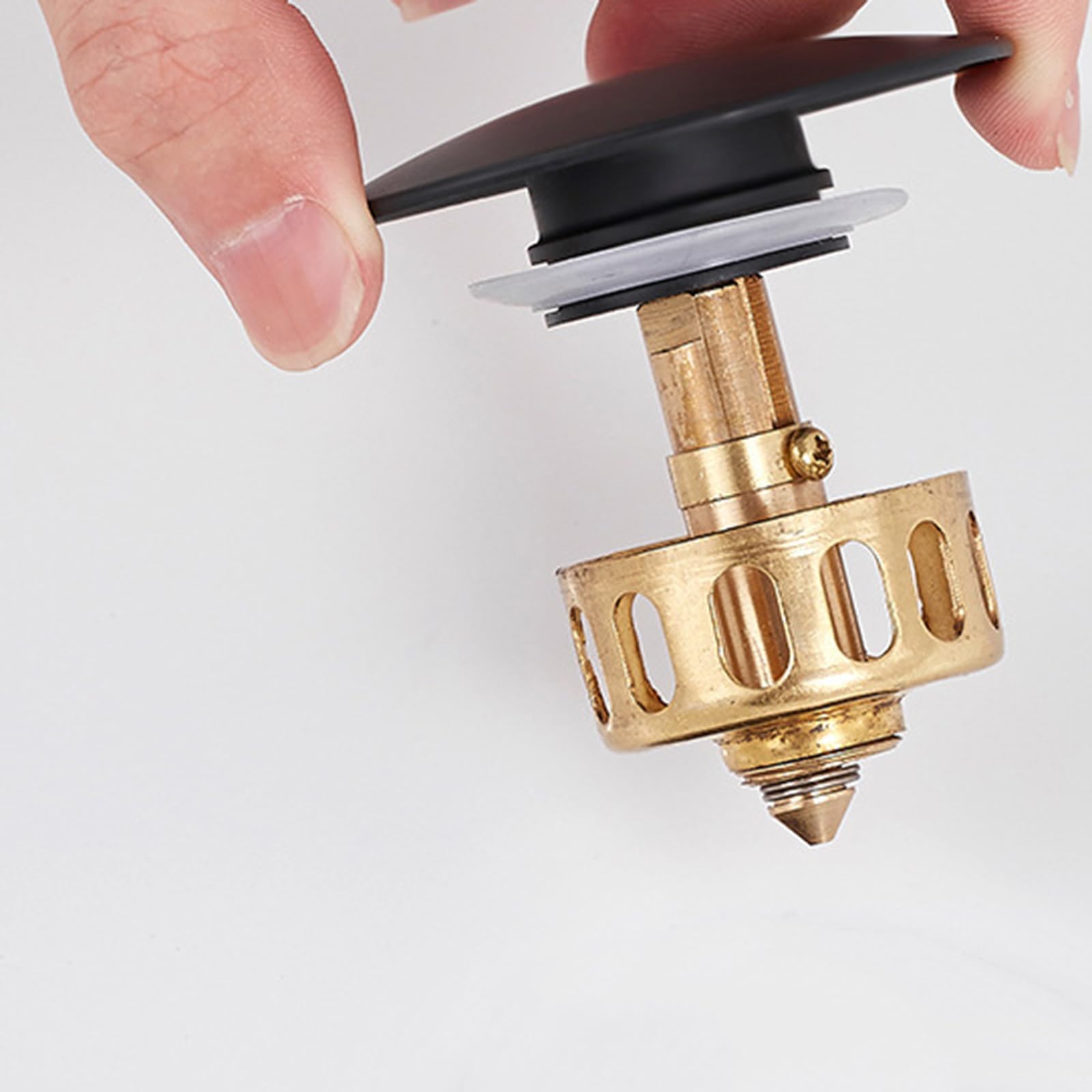 Tubo di scarico per lavello pop-up Tappo di scarico in ottone per Lavabo, vasca e lavandino, Multicolore(Antique)