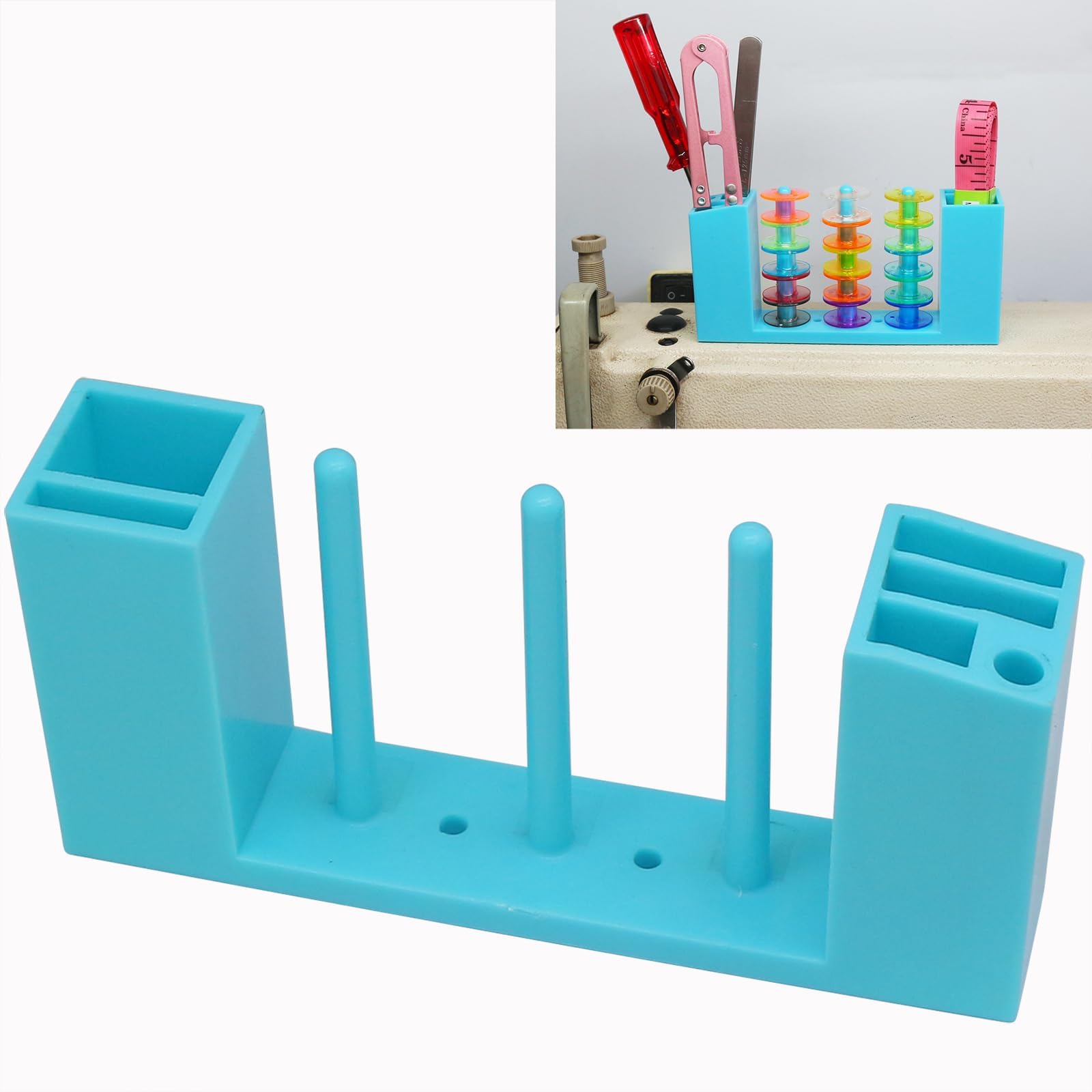 Fbshicung Multifunctional Magnetic Storage Box Sewing Machine Shuttle Frame, Convenient for Storing spools, organizing Sewing Supplies