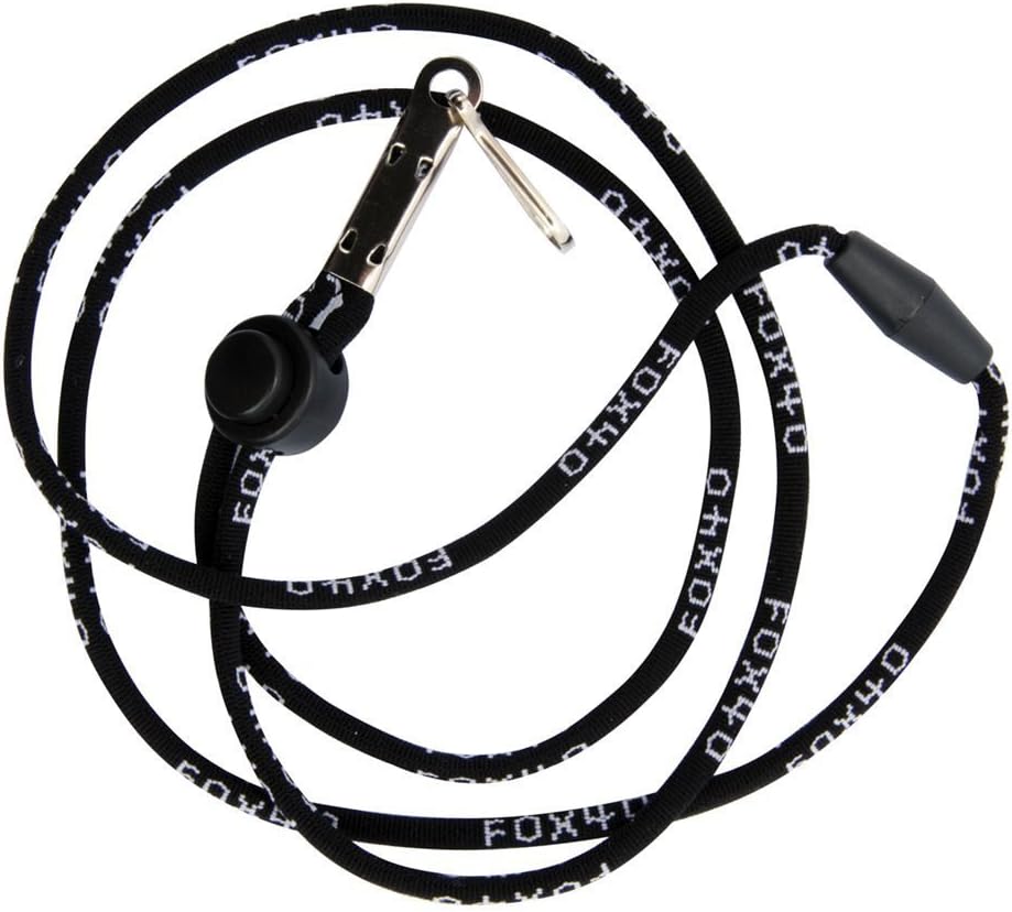 Fox 40 Breakaway Lanyard, Black - 100-0001, Rubber
