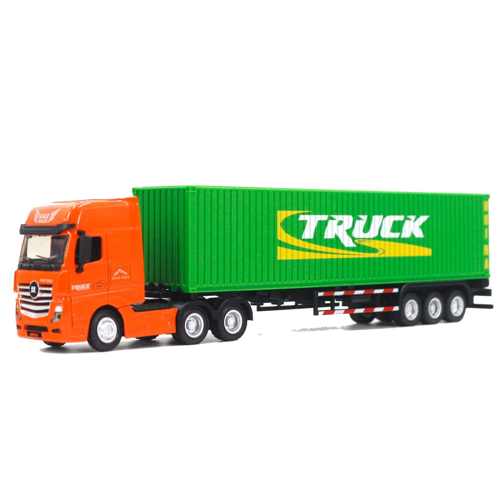 Huina 1:50 Scale Large Container Trailer Truck Excavator Construction Vehicle Model Car Diecast Car for Boys Kids Ages 3+