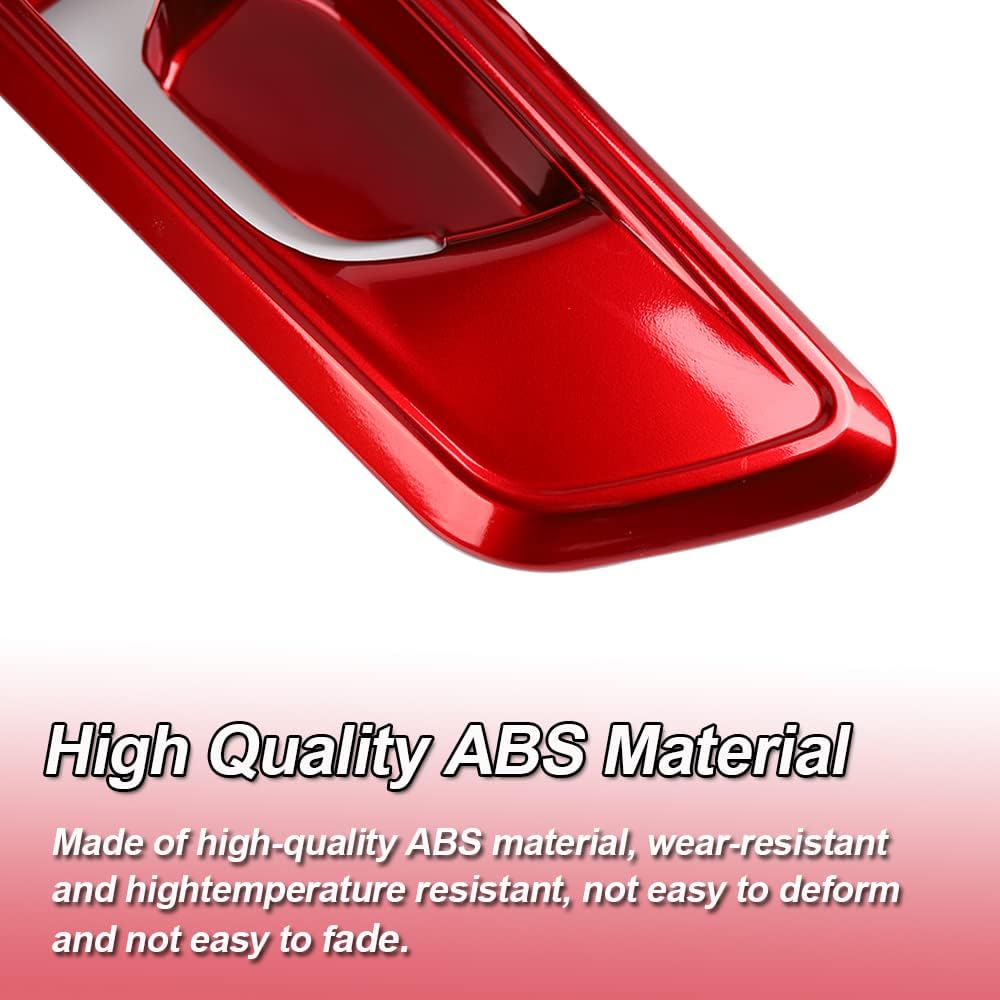 4PCS ABS Red Automotive Interior Door Handle Bowl Cover Inner Door Decoration Frame Trim for Honda CRV 2017 2018 2019 2020 2022(Without Memory Seat Buttons)