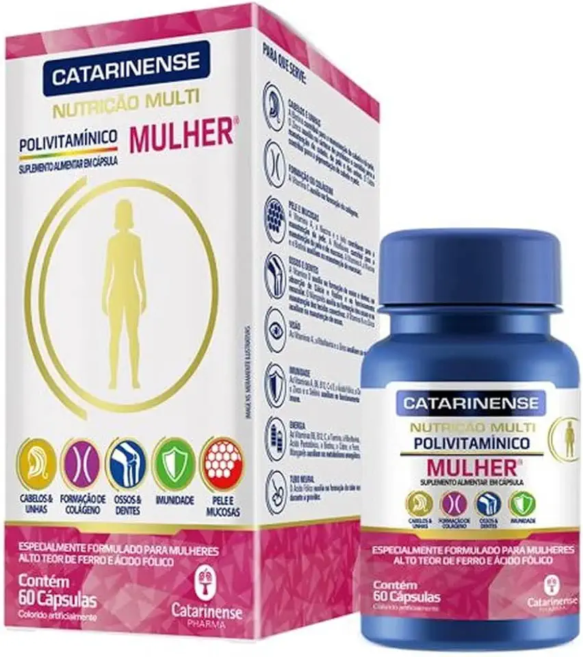 Catarinense Polivitamínico Mulher Cat Multi 60 Cps