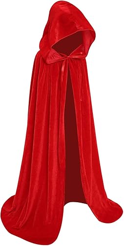 Miniatura 10 de Makroyl - Capa de terciopelo para niños con capucha para disfraces de Halloween o Navidad