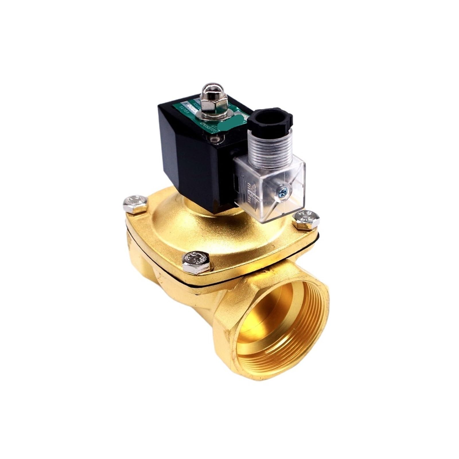 LYEUXHJPX 1PCS DN32 1-1/4" NPT BSP Two-Way Gas Solenoid Valve 12VDC Brass Normally Closed(12vdc,1.25BSP)