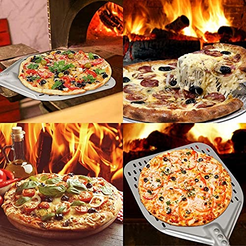 14 Inch Pizza Peel,Aluminum Pizza Paddle with Detachable Handle,Non Stick Pizza Oven Peel,for Homemade Pizzas