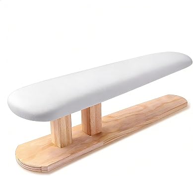 2026 Upgrade Portable Ironing Board Padded Long&Short Sleeve&Chest Tailor Ironing Board with Wooden Base for Daily Tailor Ironing,Household,Laundry Rooms,Travel Use White