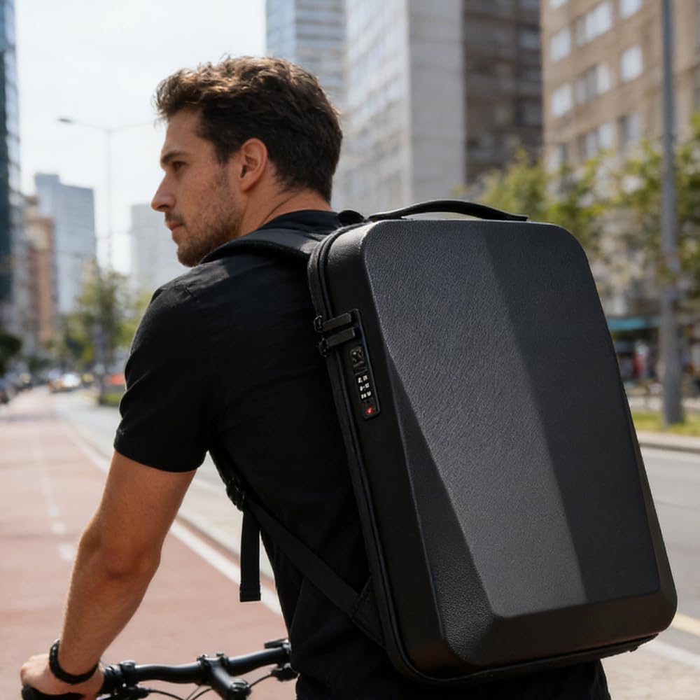 Zaini uomo donna, guscio rigido zaino da viaggio zaino da 17 pollici computer portatile impermeabile, zaino da lavoro antifurto zaino scuola con porta USB per sport business quotidiano