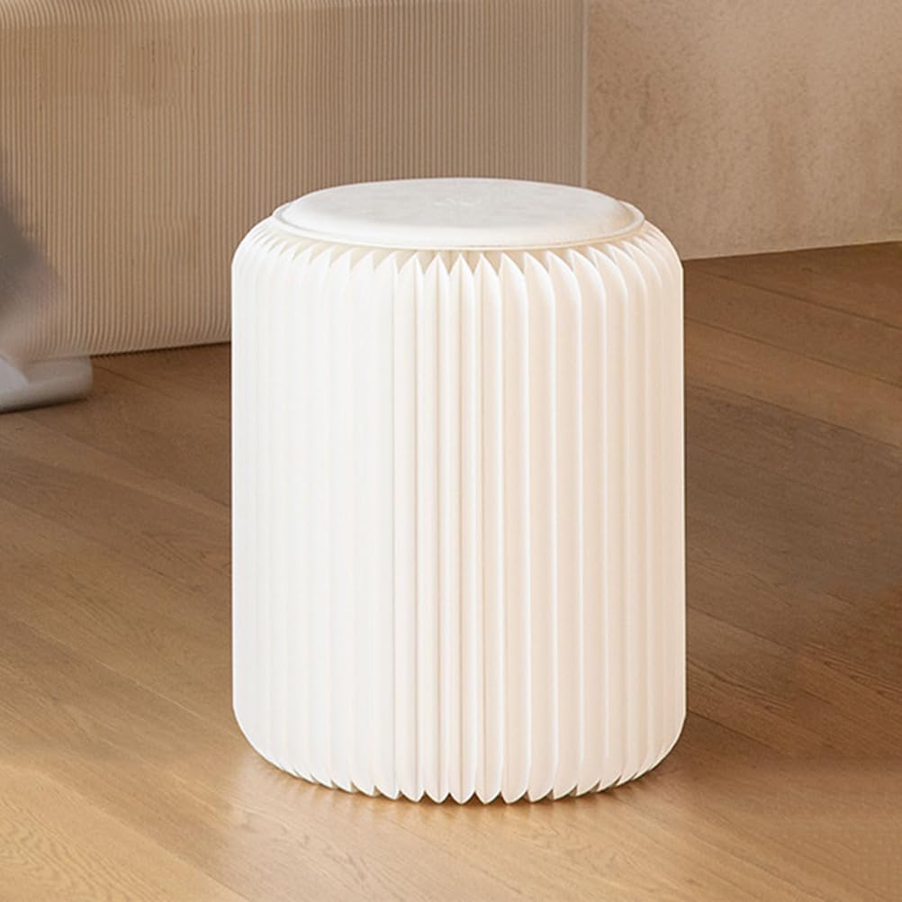Tabouret pliable pour salon et extérieur avec coussin en PU