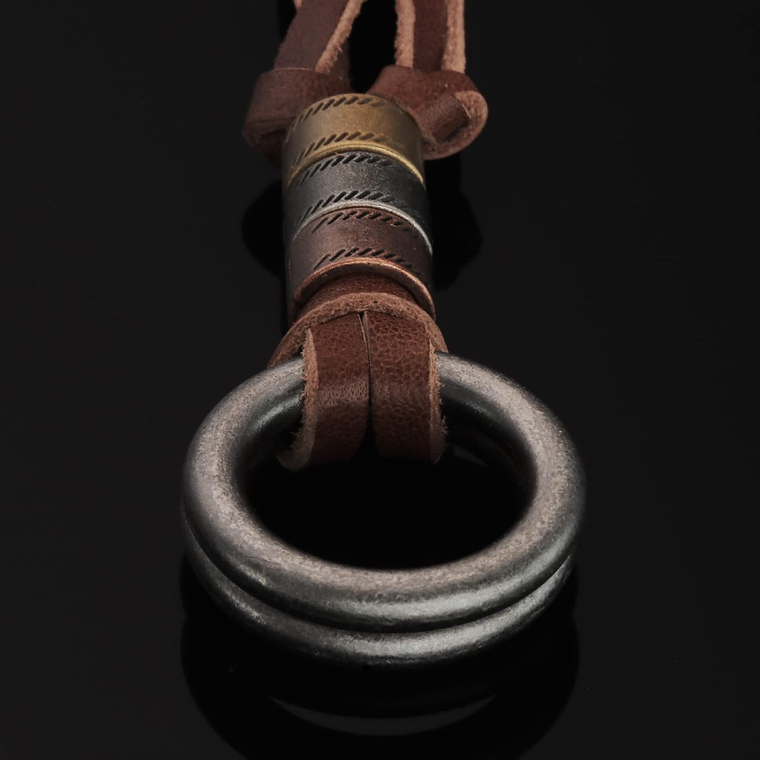 HUTIMY Eyeglasses Necklace for Women Leather Stylist Men Loop Reading Glasses Holder O Ring Girls Glasses Necklace